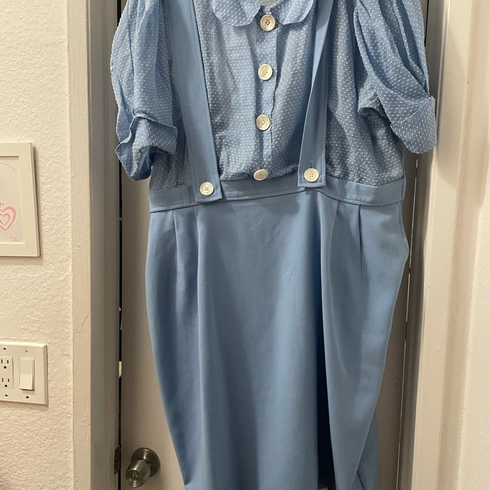 Repro 1940s pinafore dress